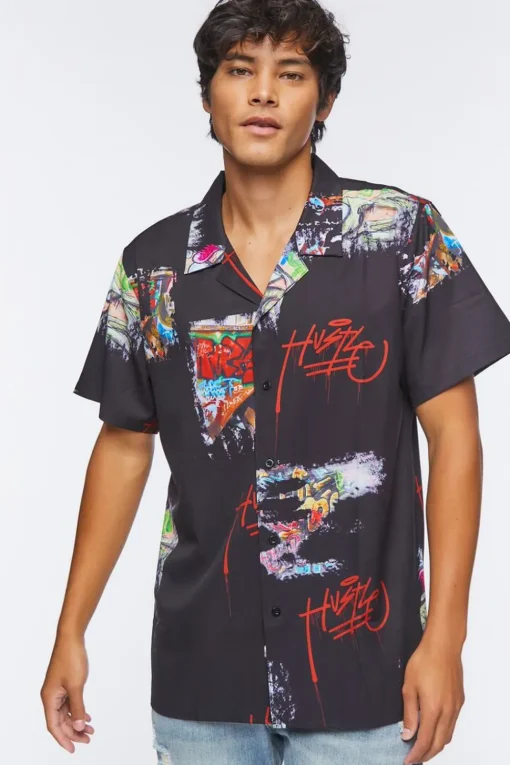 Hustle Graffiti Graphic Shirt