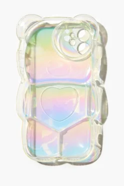Iridescent Bubble Bear Case For Iphone 12