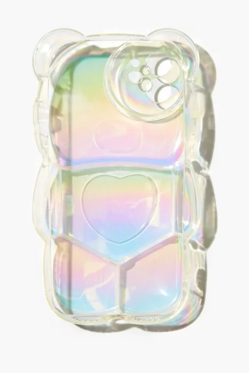 Iridescent Bubble Bear Case For Iphone 12