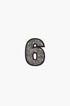 Iron-On Glitter Number Patch