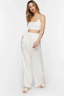 Jacquard Cheetah Print Pants