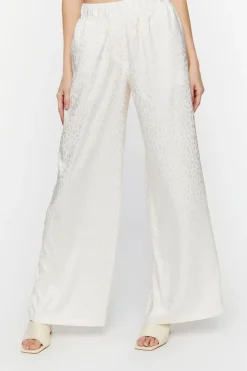 Jacquard Cheetah Print Pants