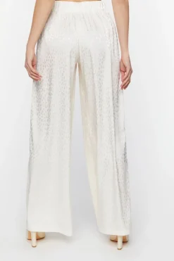 Jacquard Cheetah Print Pants