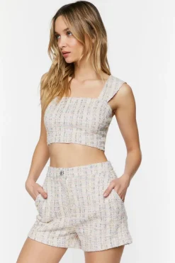 Jacquard Crop Top & Shorts Set