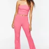 Jacquard Mid-Rise Flare Pants