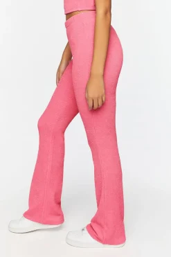 Jacquard Mid-Rise Flare Pants