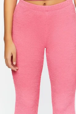 Jacquard Mid-Rise Flare Pants