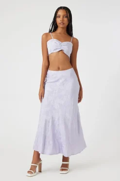 Jacquard Satin Maxi Skirt