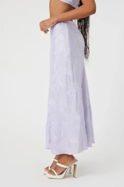 Jacquard Satin Maxi Skirt