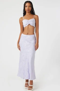 Jacquard Satin Maxi Skirt