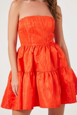 Jacquard Strapless Mini Dress
