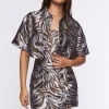 Jacquard Zebra Cropped Jacket
