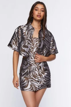 Jacquard Zebra Cropped Jacket