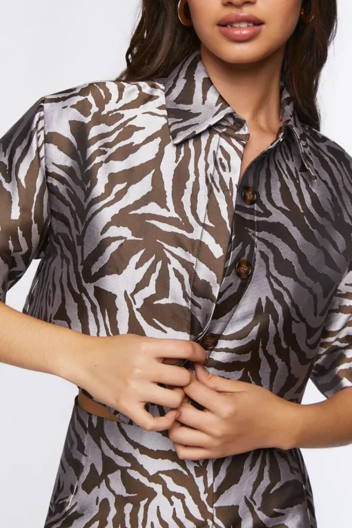 Jacquard Zebra Cropped Jacket