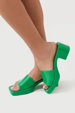 Jelly Open-Toe Block Heels