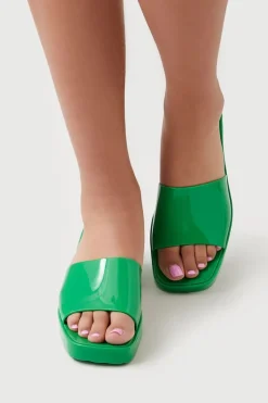 Jelly Open-Toe Block Heels