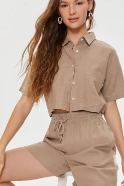 Kendall + Kylie Cropped Shirt