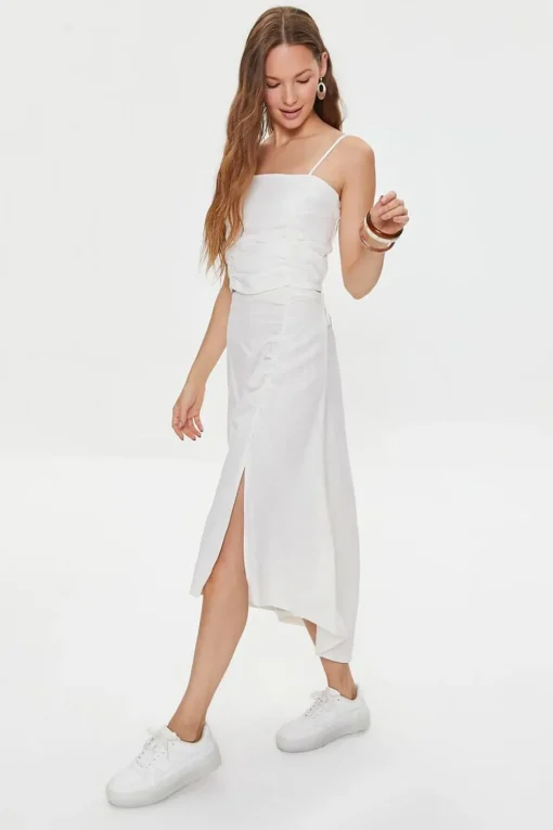 Kendall + Kylie Linen-Blend Skirt
