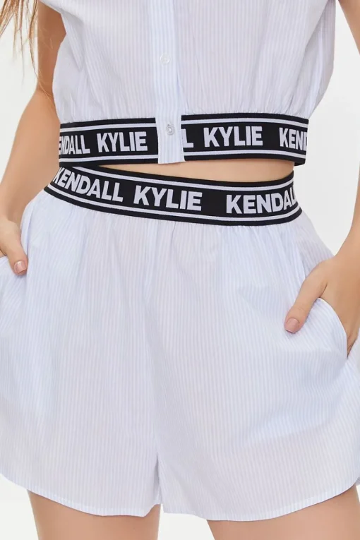 Kendall + Kylie Pinstriped Shorts