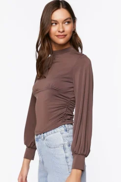 Keyhole Mock Neck Top