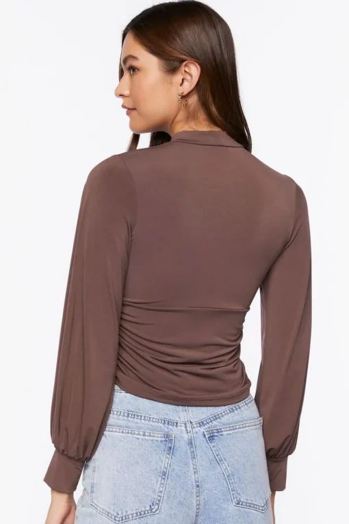 Keyhole Mock Neck Top