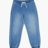 Kids Denim Drawstring Joggers (Girls + Boys)
