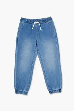 Kids Denim Drawstring Joggers (Girls + Boys)