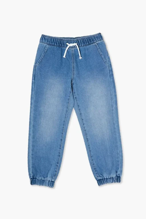 Kids Denim Drawstring Joggers (Girls + Boys)