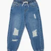 Kids Distressed Denim Joggers (Girls + Boys)