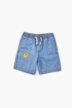 Kids Happy Face Denim Shorts (Girls + Boys)