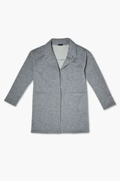Kids Heathered Open-Front Jacket (Girls + Boys)