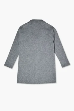 Kids Heathered Open-Front Jacket (Girls + Boys)