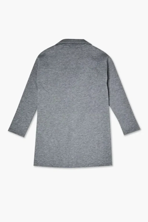 Kids Heathered Open-Front Jacket (Girls + Boys)
