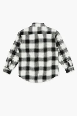 Kids Plaid Curved-Hem Shirt (Girls + Boys)