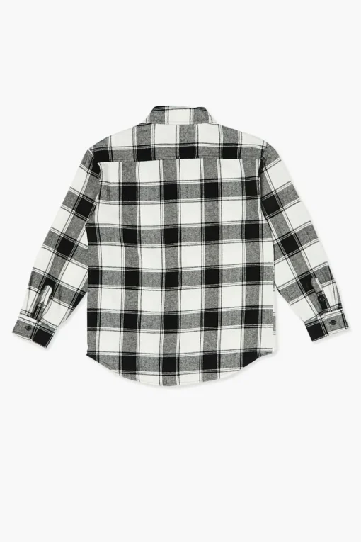 Kids Plaid Curved-Hem Shirt (Girls + Boys)