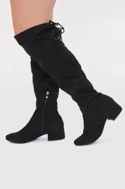 Knee-High Faux Suede Boots (Wide)