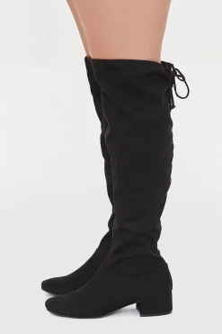 Knee-High Faux Suede Boots (Wide)