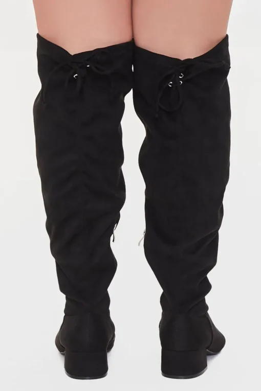 Knee-High Faux Suede Boots (Wide)