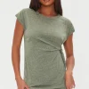 Knotted Mini T-Shirt Dress