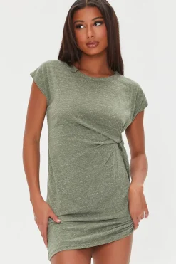 Knotted Mini T-Shirt Dress