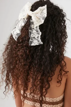 Lace Bow Hair Barrette