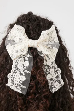 Lace Bow Hair Barrette
