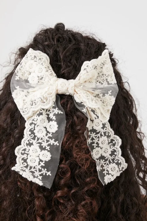 Lace Bow Hair Barrette