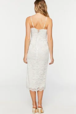 Lace Bustier Midi Dress