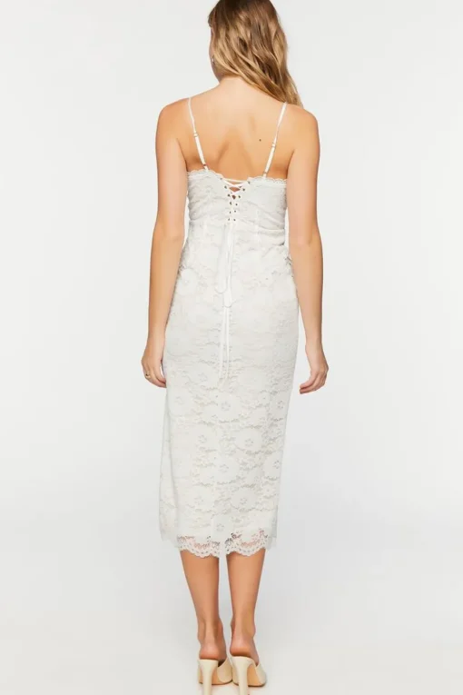 Lace Bustier Midi Dress
