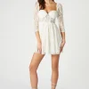 Lace Fit & Flare Mini Dress
