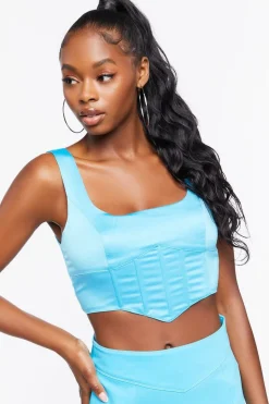 Lace-Back Crop Top