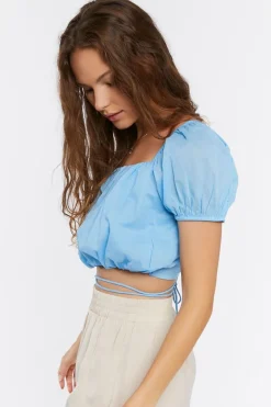 Lace-Back Crop Top