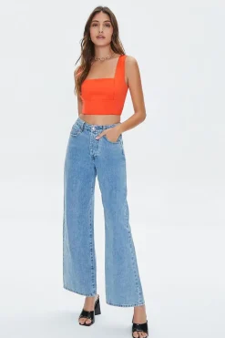 Lace-Back Crop Top