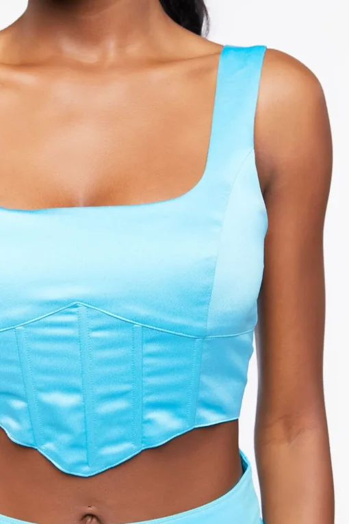 Lace-Back Crop Top